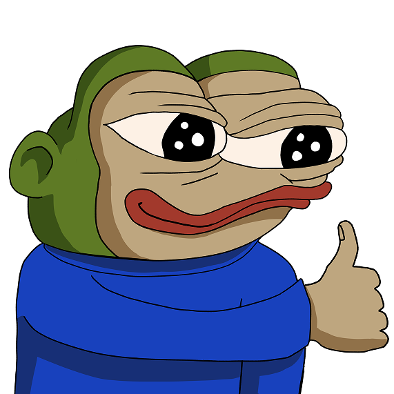 PepePonke Mascot giving a thumbs up